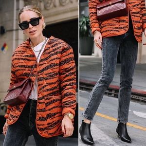 Anine Bing // Andy Quilted Tiger-Stripe Jacket